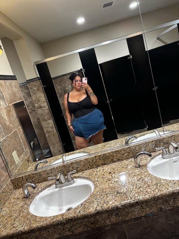 Plus Size - Mid-Rise Denim Skort - Torrid