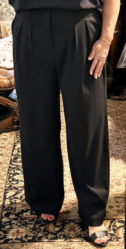 Plus Size - Wide-Leg Challis Buckle-Back Pant - Torrid