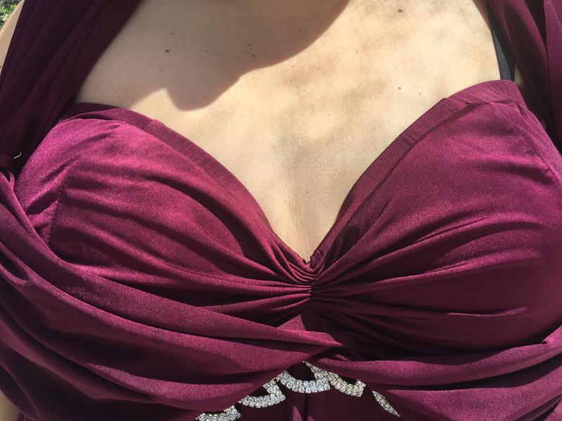 burgundy plus size dresses formal Zapaka Women Burgundy Plus Size Prom Dress A Line Spaghetti Straps Formal Dress with Criss Cross Back, Burgundy / US12