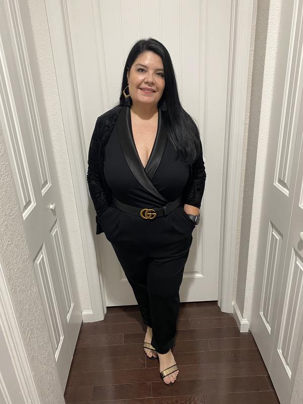 Tuxedo jumpsuit store plus size