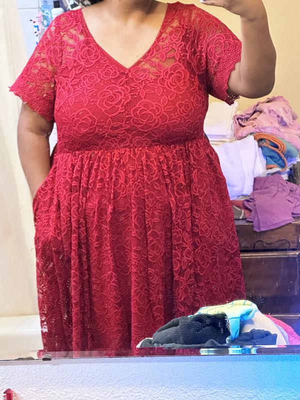 Plus Size - Mini Lace Skater Dress - Torrid
