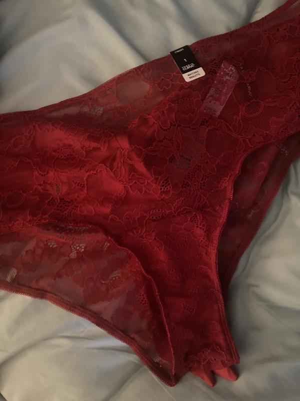New with tags TORRID Open Back Cheeky Panty - Satin & Lace Bow RED Size: 2