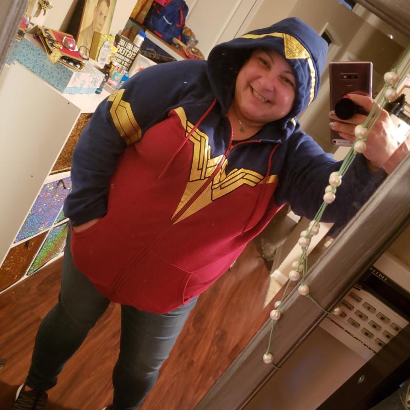 Plus Size - Her Universe DC Comics Wonder Woman Red & Blue Zip Hoodie -  Torrid