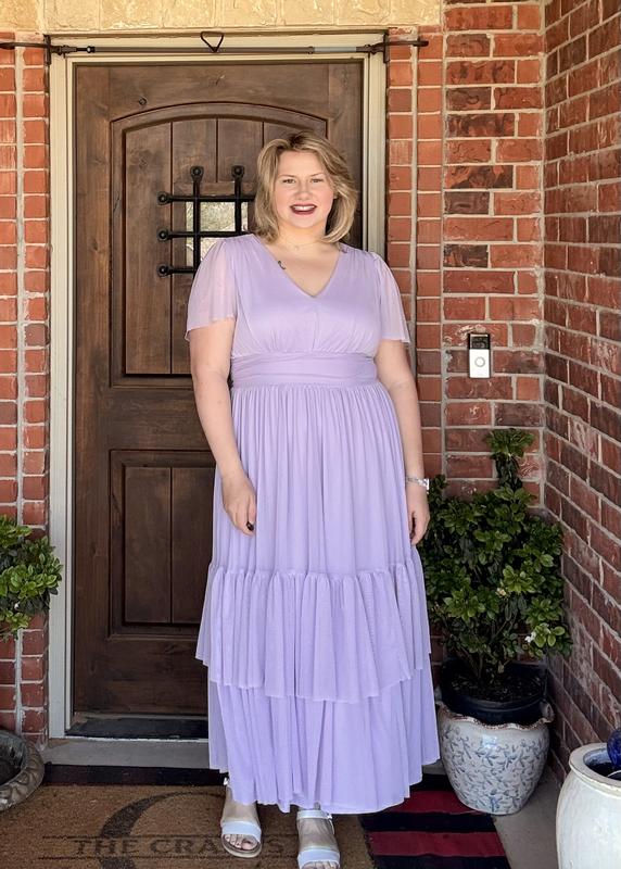 Plus Size - Flutter Sleeve Tulle Maxi Dress - Torrid