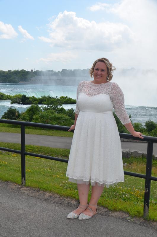 Plus Size - Ivory Lace Tea-Length Wedding Dress - Torrid