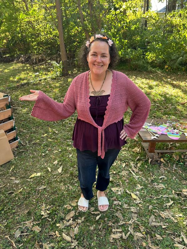 Plus Size - Open Stitch Tie Front Shrug - Torrid