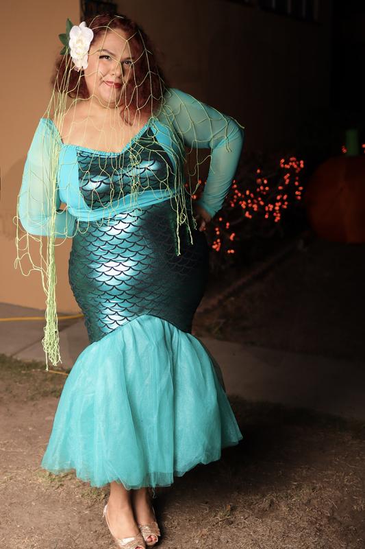 Plus Size - Halloween Costume Mesh Two Piece Mermaid Dress - Torrid