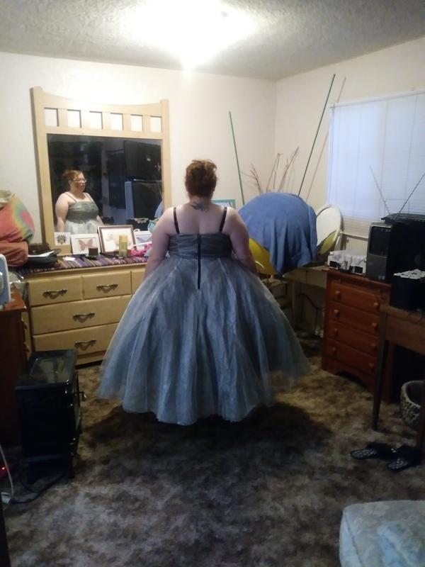 betsey johnson shiny silver tulle strapless dress Plus Size - Betsey Johnson Shiny Silver Tulle Strapless Dress