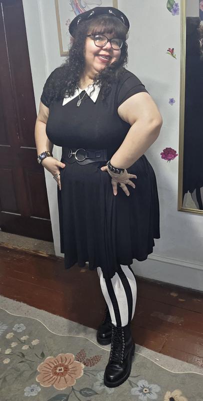 plus size halloween skater dress Plus Size - Halloween Collared Skater Dress