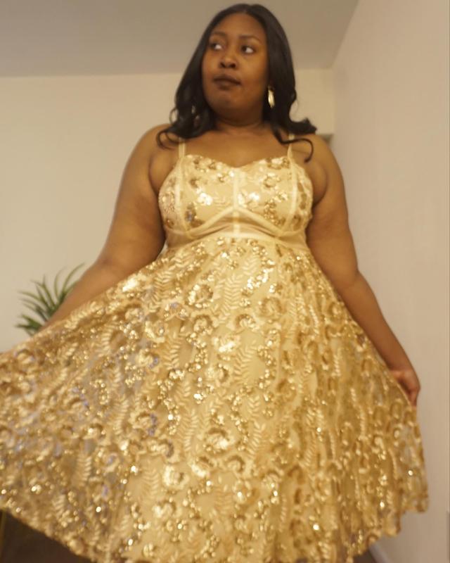 Torrid deals gold dress