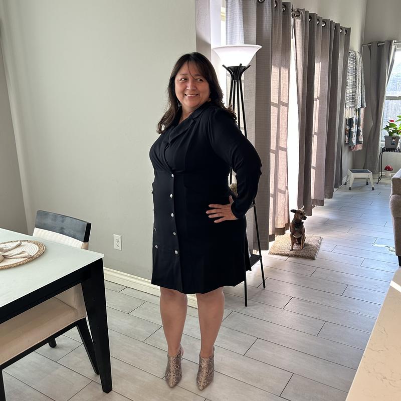Plus Size - Mini Ponte Double Breasted Blazer Dress - Torrid