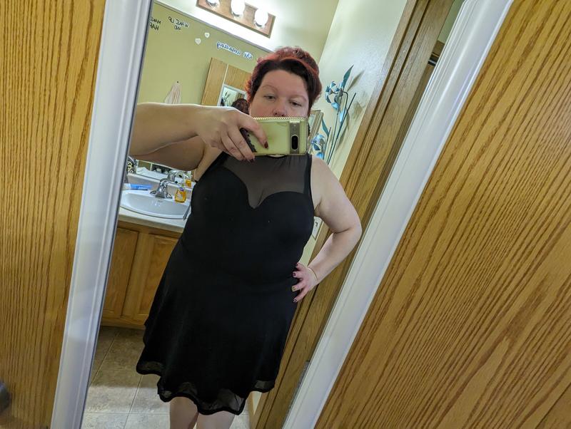 torrid black swim dress Plus Size Colorblock Sweater Dress main image 0