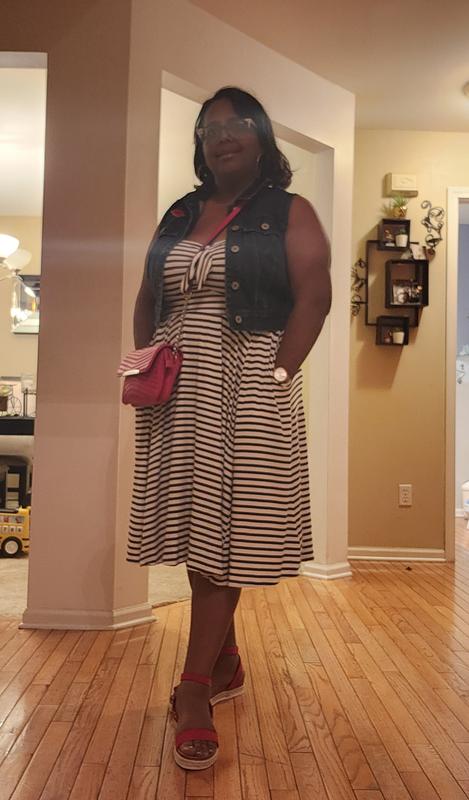Skater Dress Torrid Black And White Striped Dress Torrid Women's Size Dress  Black White Striped Skater