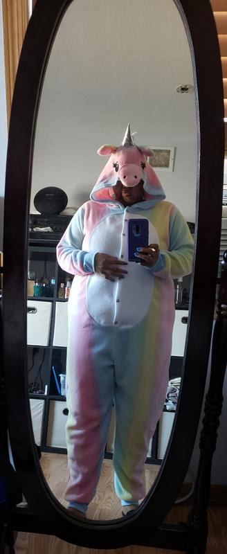 Plus Size Pastel Rainbow Unicorn Fleece Onesie Torrid