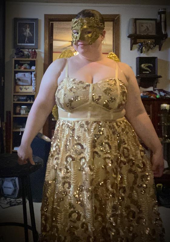 gold torrid dress