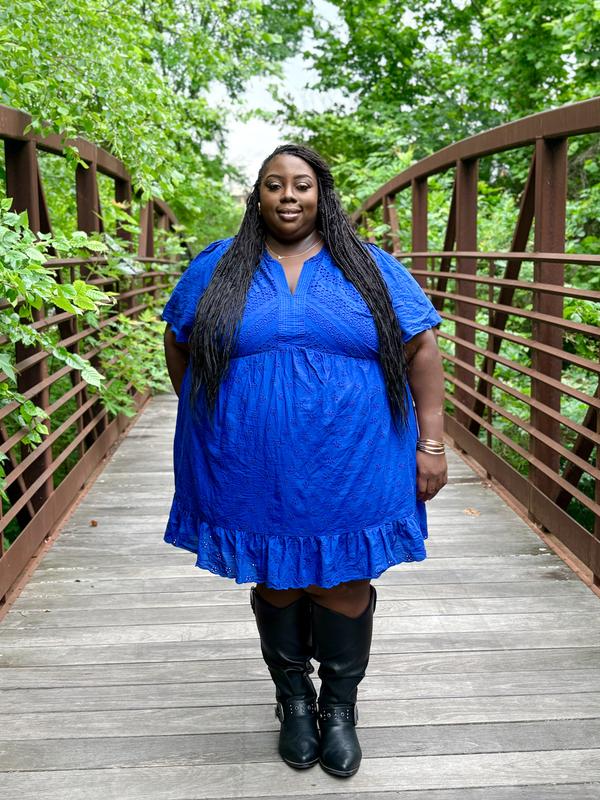 Plus Size - Belle Isle Eyelet Mini Dress - Torrid