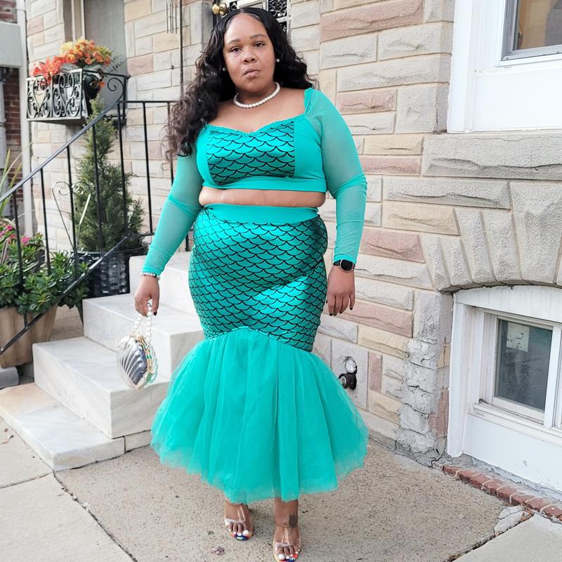 Plus size shop mermaid outfit