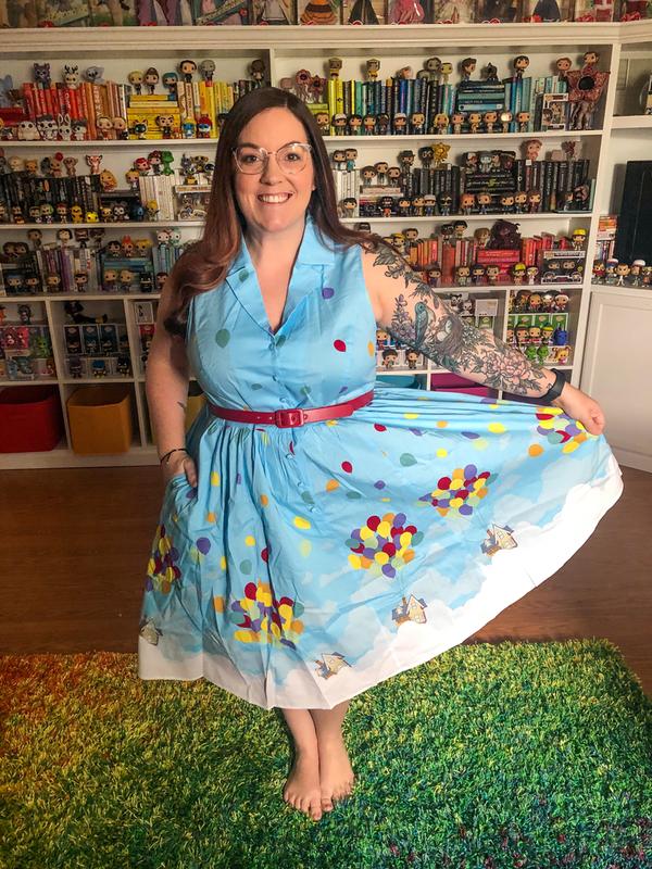 Plus Size Her Universe Disney Pixar Retro Up Blue Belted Swing