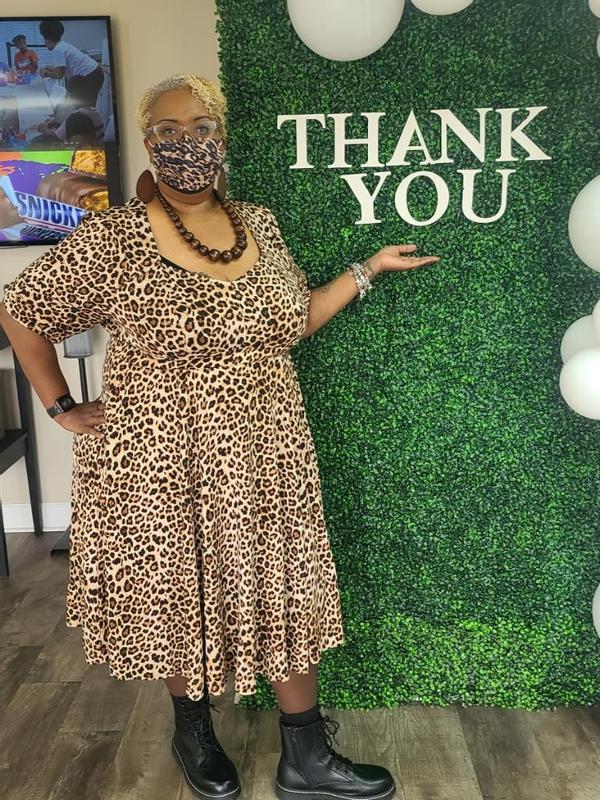 torrid green leopard dress Petite Green Leopard Print High Neck Dress – Ro&Zo