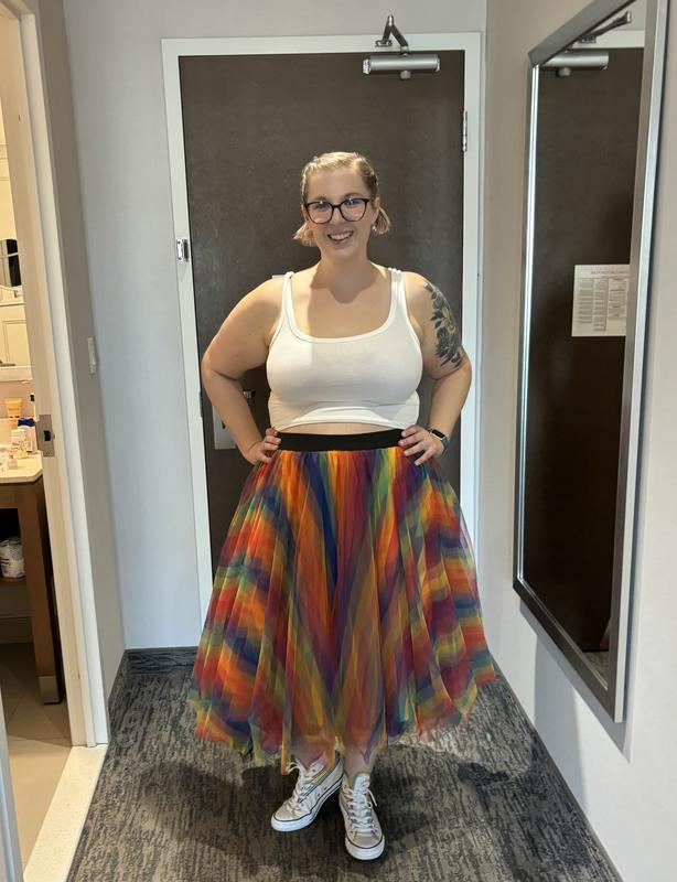 Plus Size Pride Midi Tulle A Line Skirt Torrid