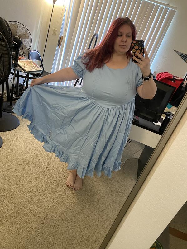 torrid disney princess dress Plus Size - Disney Cinderella Stretch Poplin Puff Sleeve Midi Dress