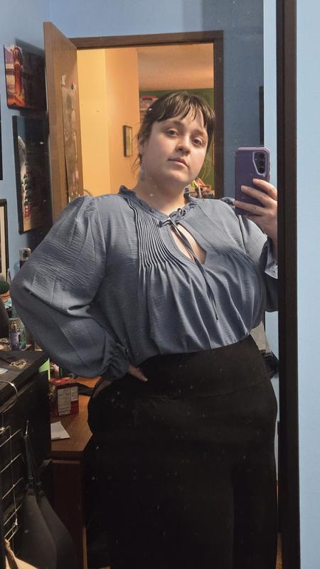 Plus Size - Peasant-Sleeve Pintuck Blouse - Torrid