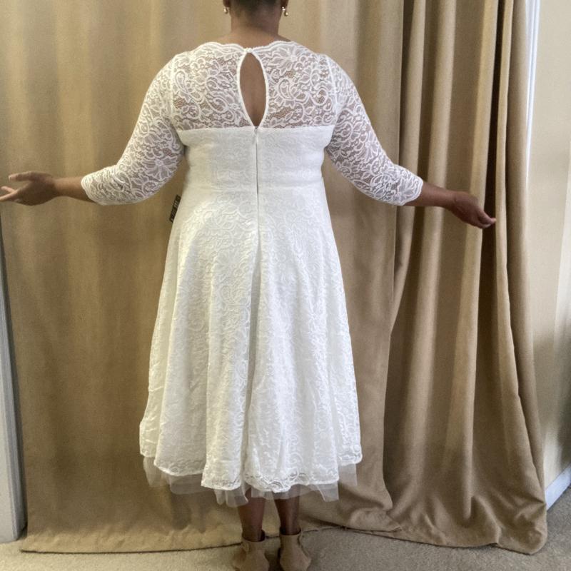 simple ivory wedding dresses Simple Ivory Satin A-line V-Neck Wedding Dresses with Pockets, MW537