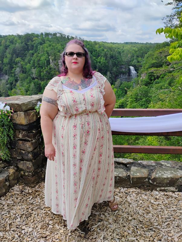 sachin and babi light blue dress Plus Size - Ruffle Chiffon Maxi Dress