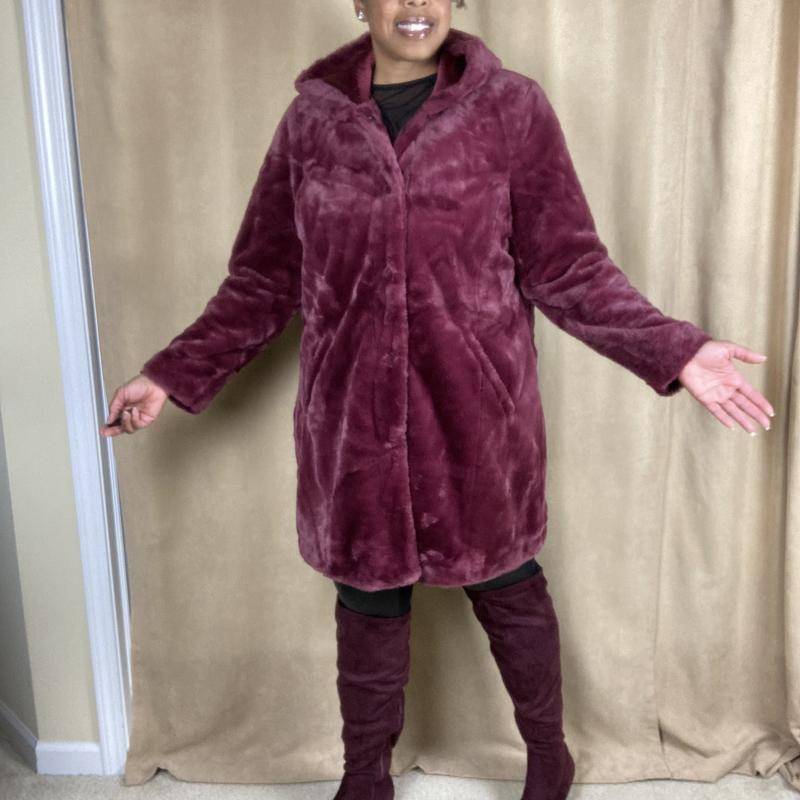 Torrid faux fur outlet coat