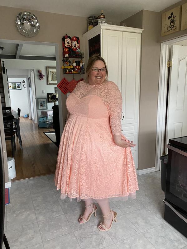Plus Size - Midi Lace Illusion Dress - Torrid