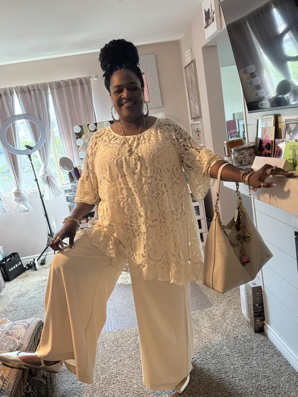 Plus Size - Festi Hi-Low Lace Tunic Top - Torrid