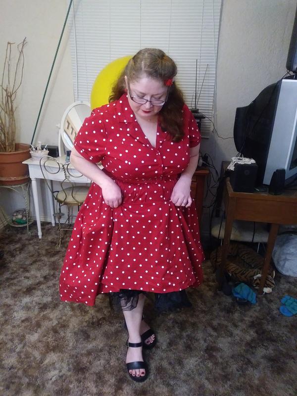 Plus Size - Disney Minnie Mouse Red Polka Dot Retro Swing Dress - Torrid