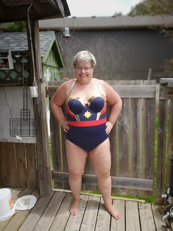 torrid captain marvel swimsuit