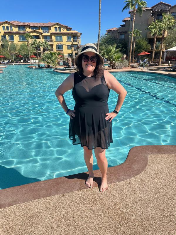 torrid black swim dress Buy Gia Black Color-Block A-Line Dress from Westside main image 1