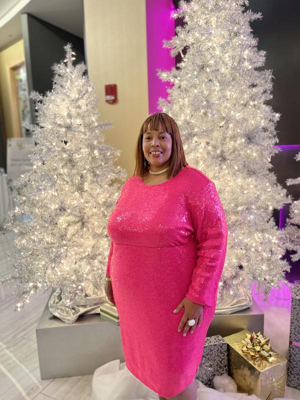 Iridescent Sequin Fringe Dress Sequin Mini Dress Plus Size Plus