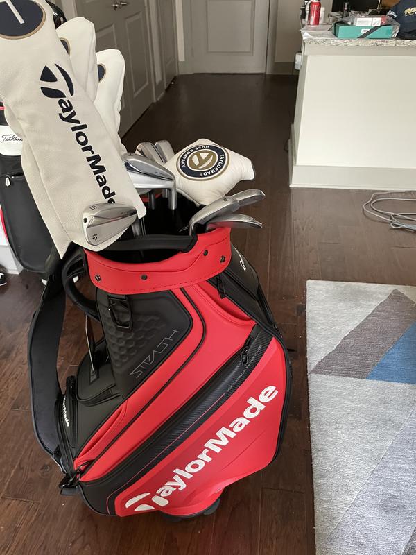 TaylorMade Golf Tour Cart Bag 8.5 (Black/Red Stealth)