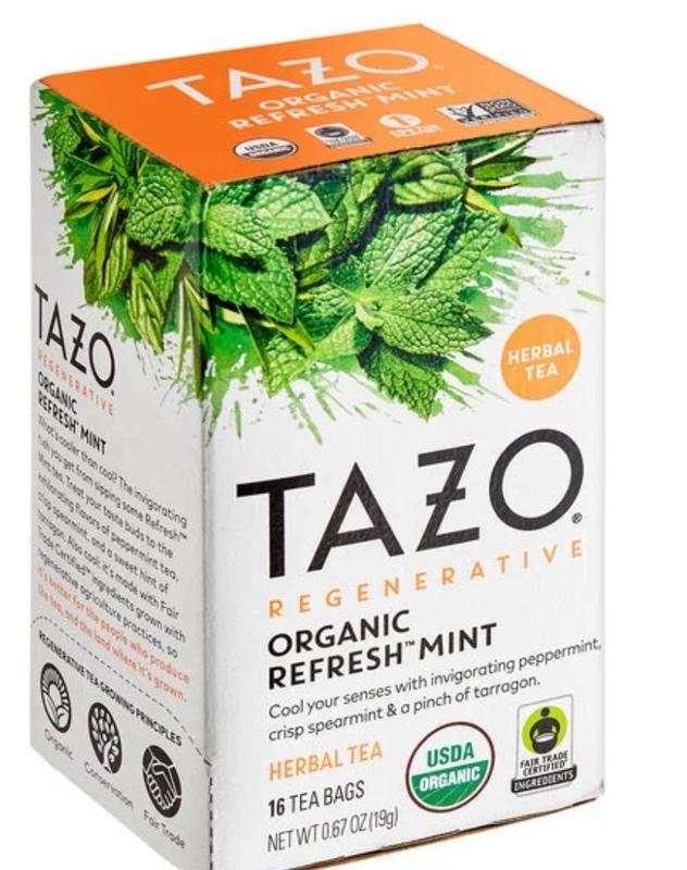 mint tea　0206 Amazon.com : TAZO REFRESH Mint Herbal Tea Bags, Caffeine