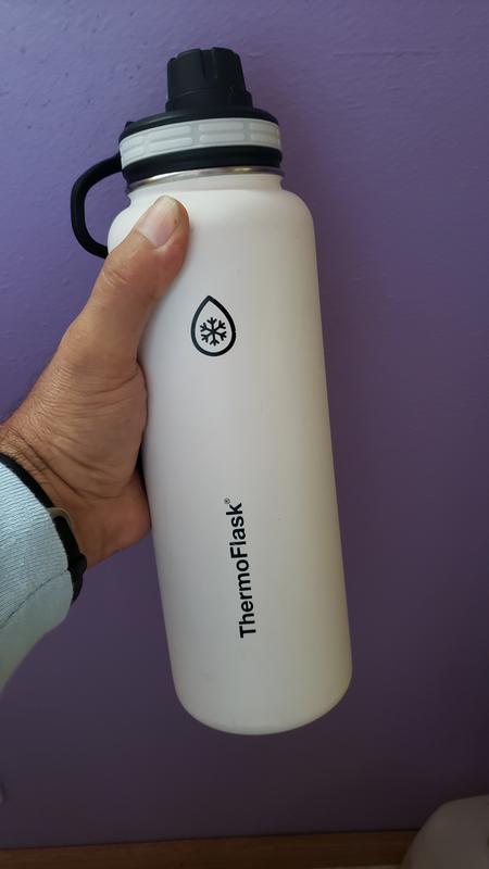 40oz Water Bottle Two Pack w Four Lid Combo ThermoFlask