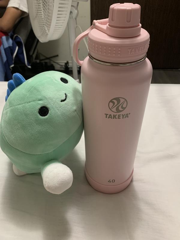 Takeya 64oz Actives Insulated Stainless Steel Water Bottle with Straw Lid  and Extra Large Carry Handle - Pink