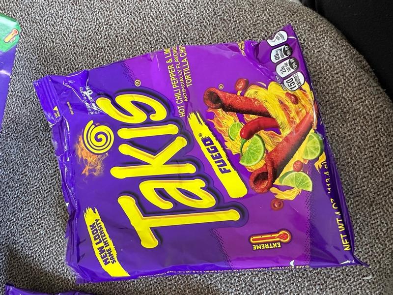 Takis Fuego Hot Chili Pepper & Lime Tortilla Chips 28gm – Choco Town