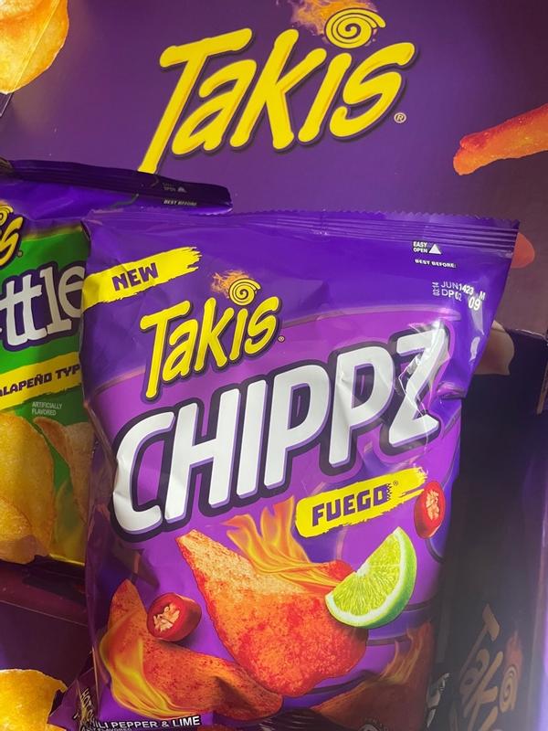 Takis Fuego Chippz Hot Chili Pepper & Lime Thin-Cut Potato Chips, 8 oz -  Foods Co.