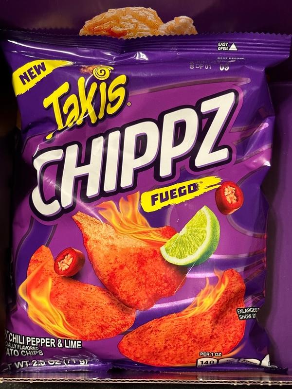 TAKIS FUEGO SPICY - HOT CHILI PEPPER & LIME FAVLOURED - 68g