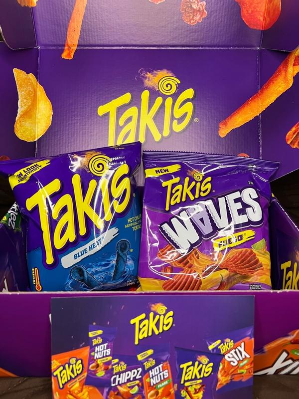 Takis Blue Heat Rolled Tortilla Chips, Hot Chili Pepper
