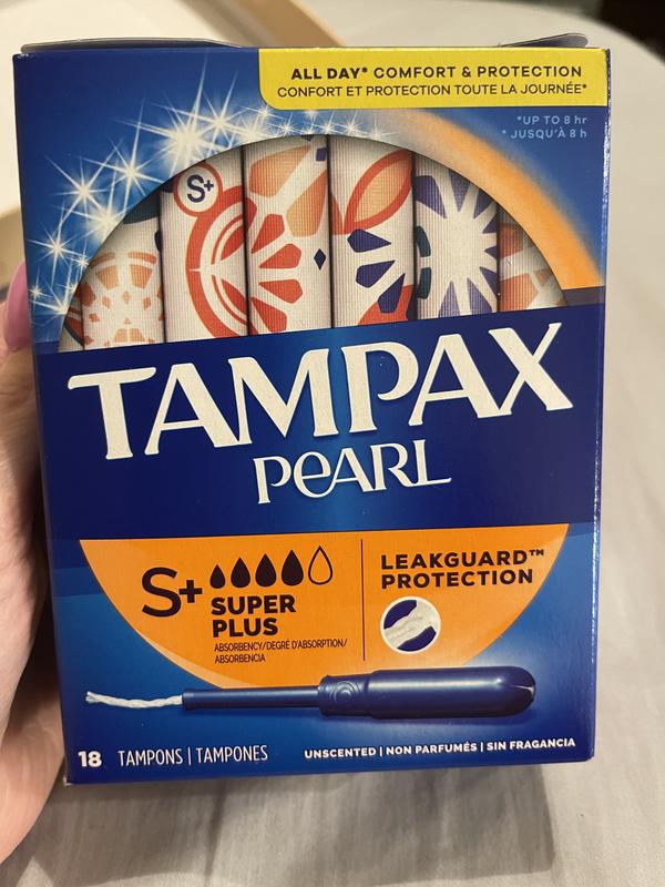 Tampax Pearl Super Plus Plastic Tampons, Unscented, 50 Count, 4