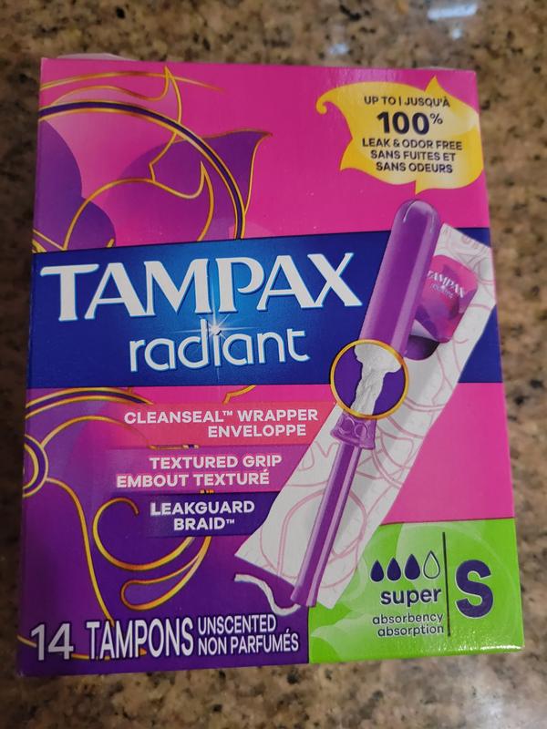 Tampax Radiant Radiant Tampons Unscented