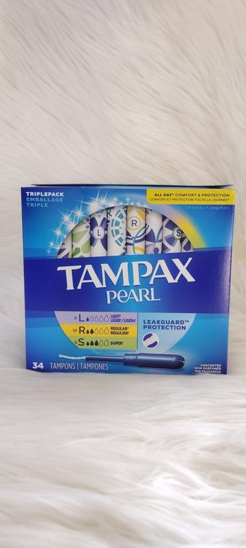 Tampax Pearl Tampons, with LeakGuard Braid, Ultra Absorbency, Unscented, 45  Count (Pack of 1) - Packaging May Vary
