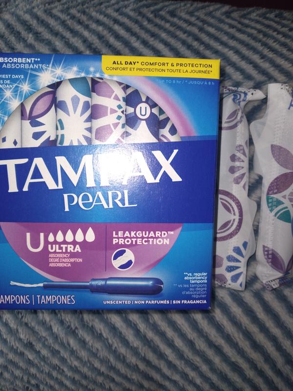 Tampax Pearl Tampons With LeakGuard Protection Regular Absorbency Box Of 8  - Office Depot