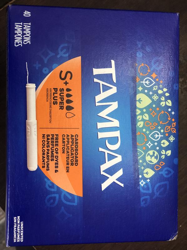 Tampax Super Absorbency Unscented Tampons, 40 count - Fairway