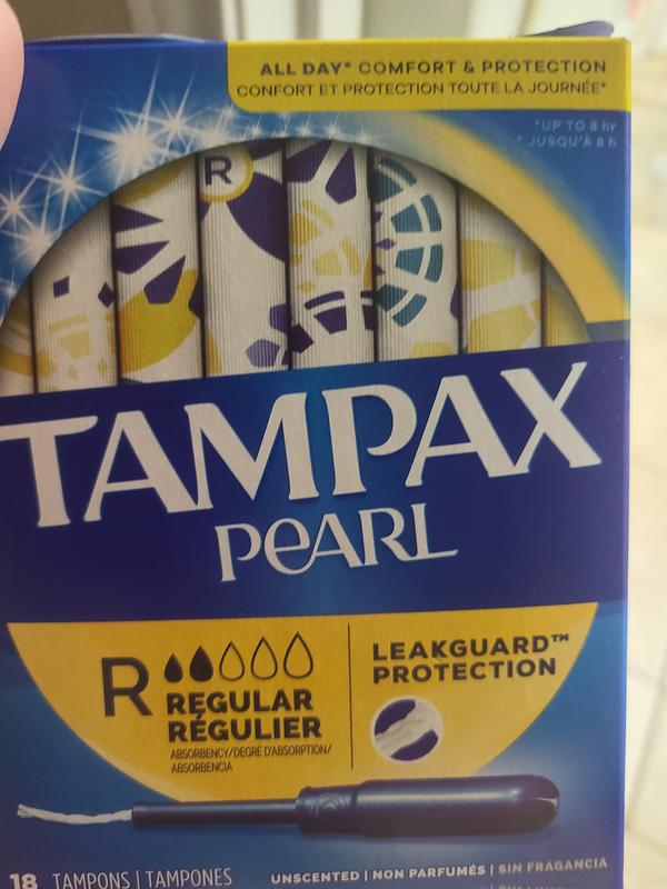 Tampax Pearl Tampons, with LeakGuard Braid, Ultra Absorbency, Unscented, 32  Count