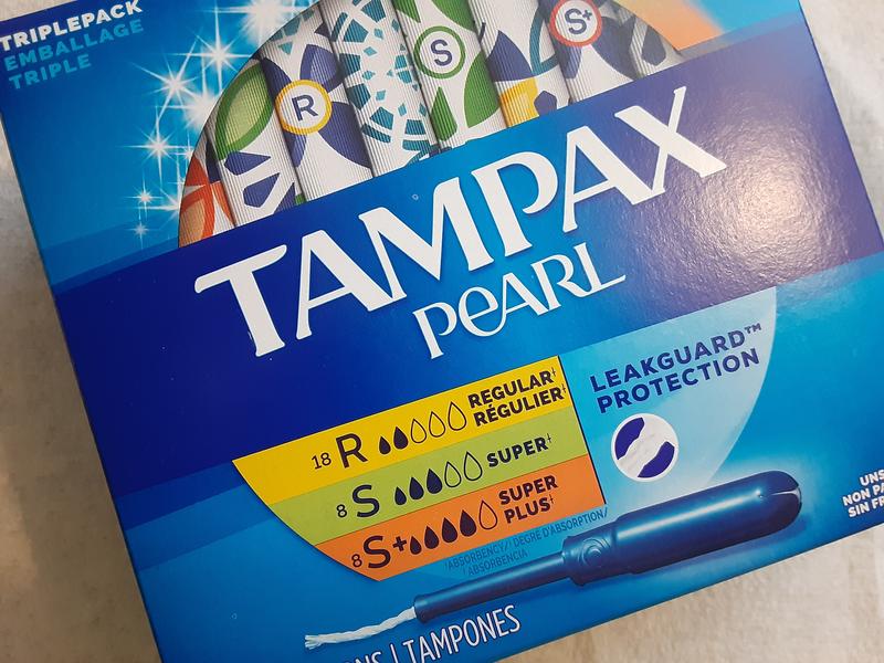 Tampax, Pearl Tampons, Plastic Applicator, TriPack, Super/Super Plus/Ultra  Absorbency, 34 Count